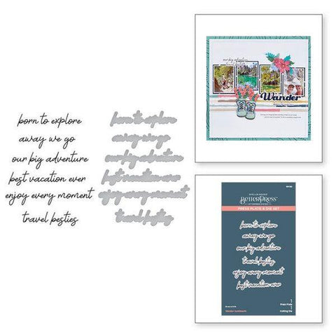 Storytelling Collection - Wander Sentiments Press Plate & Die Set