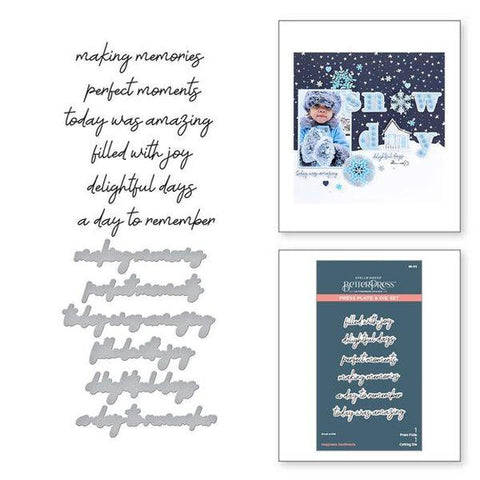 Storytelling Collection - Happiness Sentiments Press Plate & Die Set