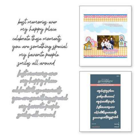 Storytelling Collection - Family Sentiments Press Plate & Die Set