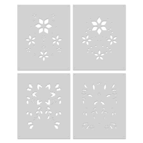 Poinsettia Pattern Color Layering Stencils