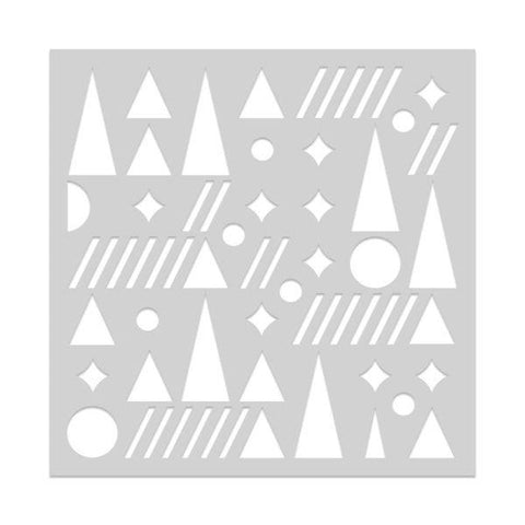 Geometric Holiday Stencil