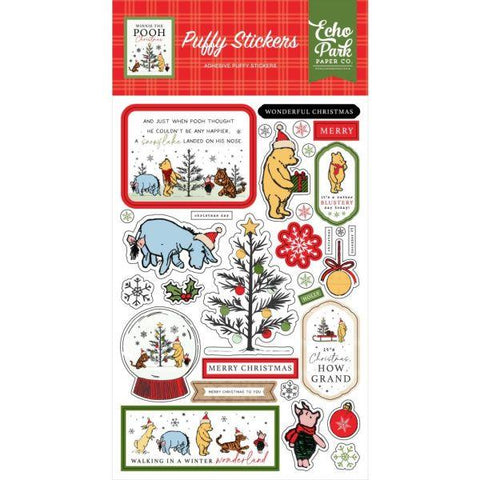 Winnie the Pooh Christmas - Puffy Stickers