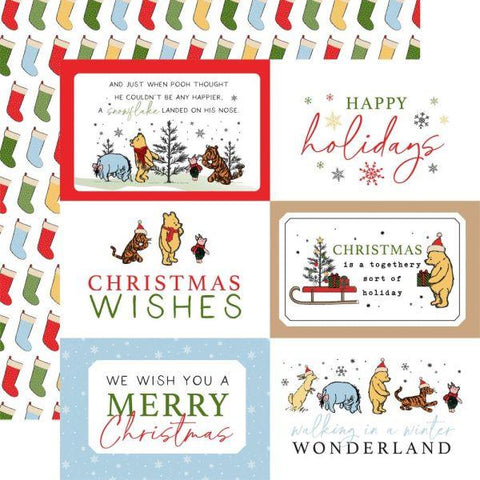 Winnie the Pooh Christmas - 6x4 Journaling Cards