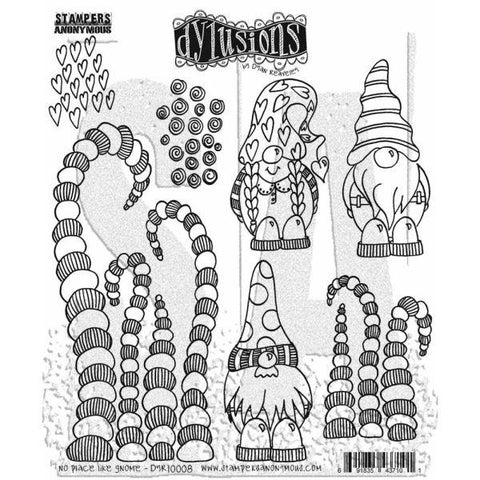 Dylusions Cling Stamps - No Place Like Gnome