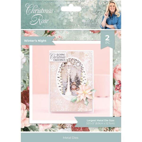 Sara Signature Christmas Rose - Dies - Create-A-Card - Winter's Night