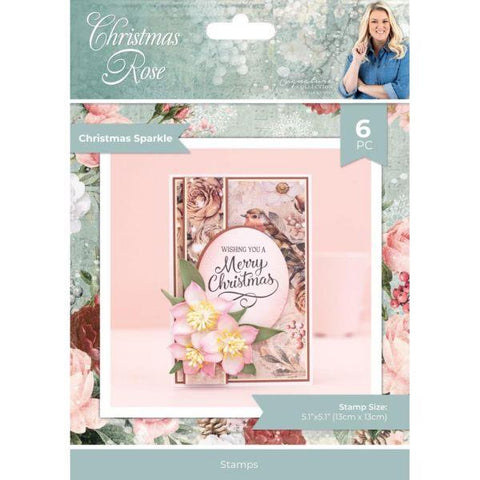 Sara Signature Christmas Rose - Clear Stamps - Christmas Sparkle