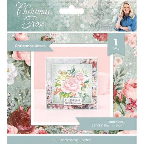 Sara Signature Christmas Rose - 3D Embossing Folder - Christmas Roses