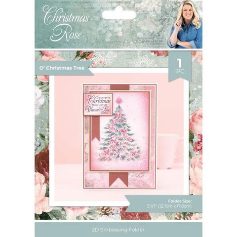 Sara Signature Christmas Rose - 2D Embossing Folder - O' Christmas Tree