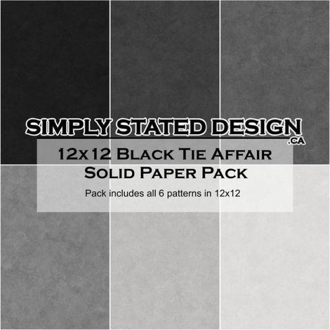 Black Tie Affair - 12x12 Collection Pack - Solids