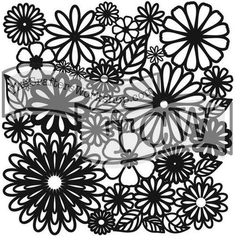 Mini Flower Frenzy -  6x6 Stencil