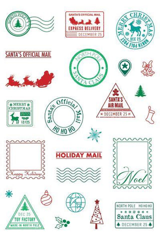 Collage - Christmas Postage - Clear Stamps