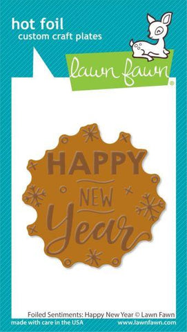 Foiled Sentiments:  Happy New Year Hot Foil Plate