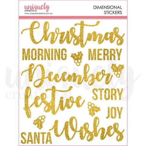 Christmas Wishes - Glitter Dimensional Stickers