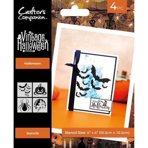 Vintage Halloween - Hallowen - 4 Piece Stencil Set