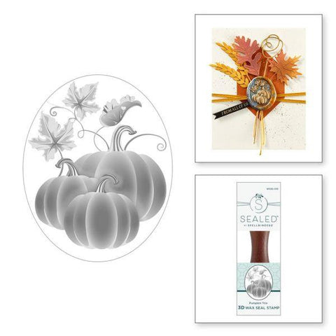 Falling Leaves Collection - Pumpkin Trio 3D Wax Seal Stamp