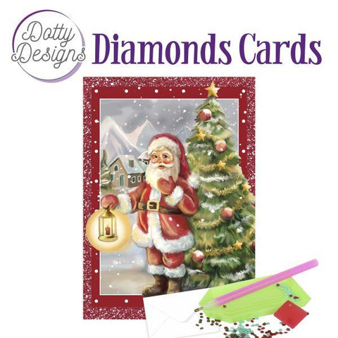 Diamond Art Card Kit - Santa Claus with a Candle