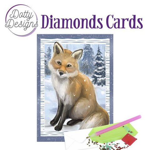 Diamond Art Card Kit - Fox in the Snow