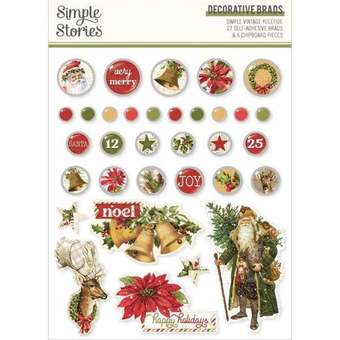 Simple Vintage Yuletide - Decorative Brads