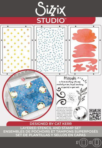 Sizzix Studio - Stamp & Stencil Set - Create