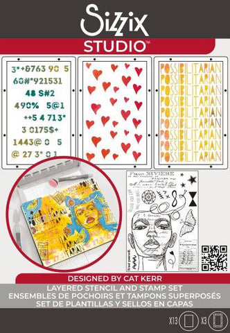 Sizzix Studio - Stamp & Stencil Set - Possibilitarian