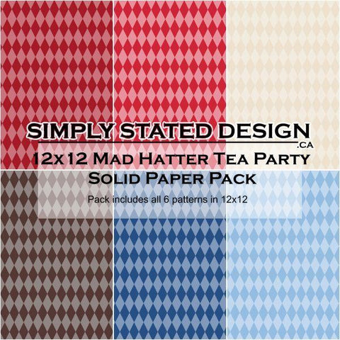 Mad Hatter Tea Party - 12x12 Paper Pack - Solids