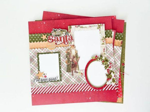 Simple Vintage Yuletide - Scrapbook Layout Kit