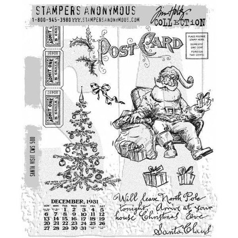 Santa Visit - Cling Stamps