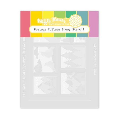 Postage Collage Stencil - Snowy