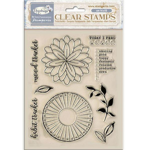 Create Happiness - Dewdrops - Clear Stamps - Habit Tracker