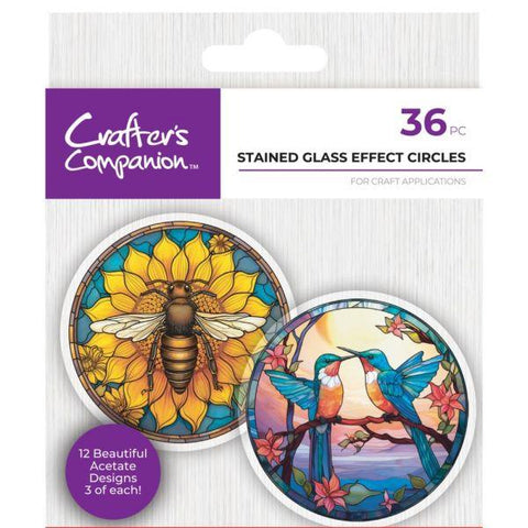 Stained Glass Effect Circles - Printed Acetate