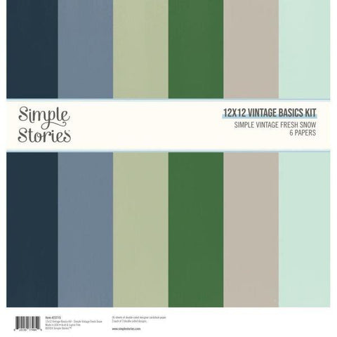 Simple Vintage Fresh Snow - 12x12 Collection Pack - Basics