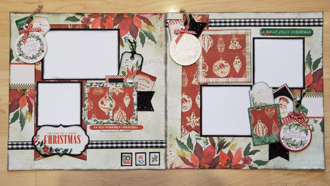 Holly Jolly Christmas 12 x 12  Layout Kit