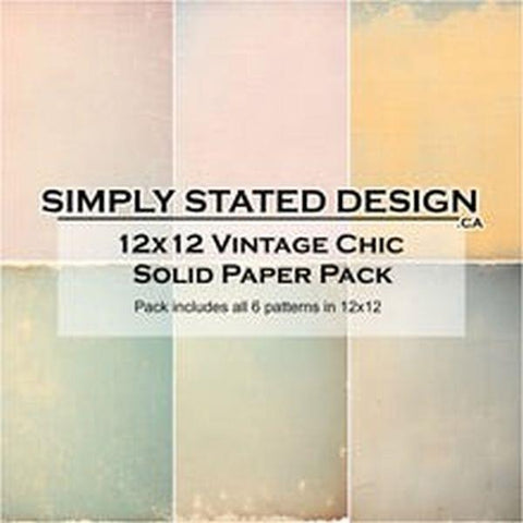 Vintage Chic - 12x12 Paper Pack - Solids