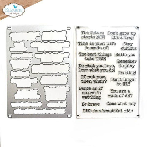 Hinged to the Past Collection - Stamp & Die Set - Journal Phrases 4