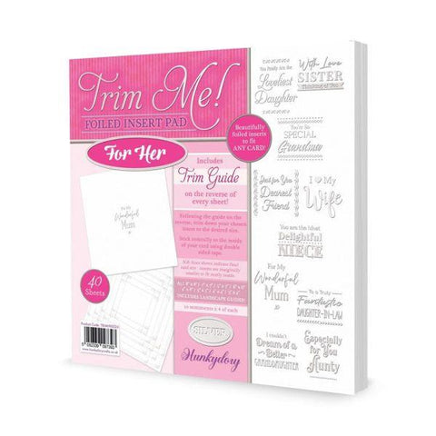 Trim Me!  Foiled Insert Pad - For Her - Silver