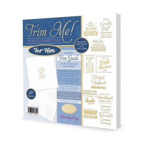 Trim Me!  Foiled Insert Pad - For Him - Gold