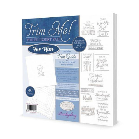 Trim Me!  Foiled Insert Pad - For Him - Silver