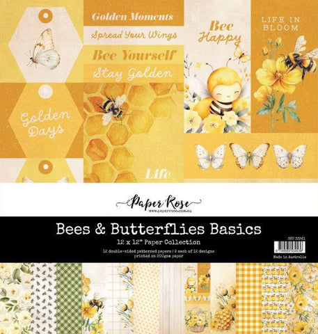 Bees & Butterflies - 12x12 Paper Collection - Basics