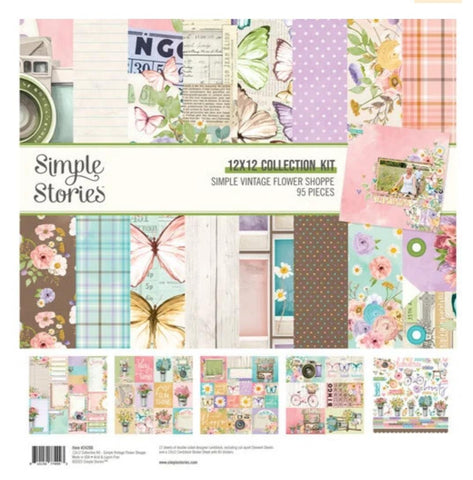 Simple Vintage Flower Shoppe - 12x12 Collection pack