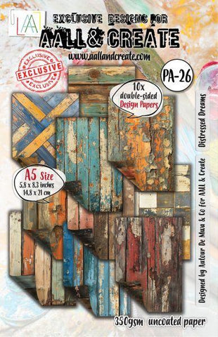 Distressed Dreams - A5 Designer Paper Pack