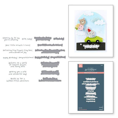 Little Smiles Collection - Little Smiles Sentiments BetterPress Plate & Die Set