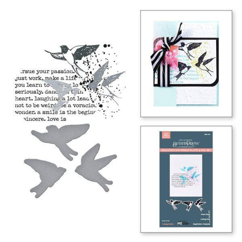 Collaged Birds Collection - Collaged Birds BetterPress Plates & Die Set