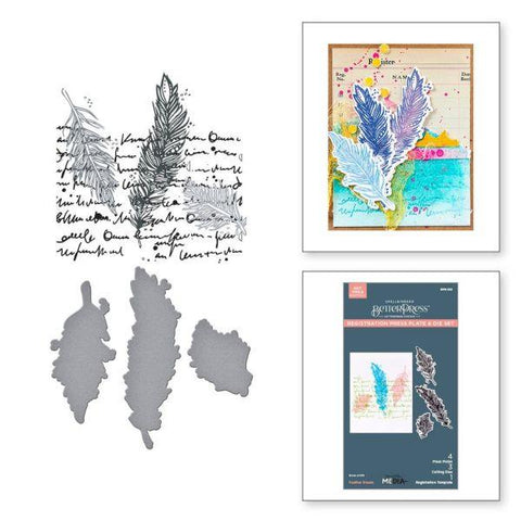 Collaged Birds Collection - Feather Dream BetterPress Plates & Die Set