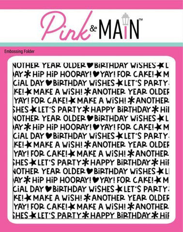 Birthday Wishes - Embossing Folder