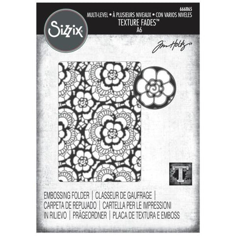 Vault Lace - Multi Level Textured Impressions Embossing Folder