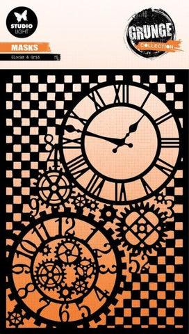 Grunge Collection - Stencil - Clocks & Grid