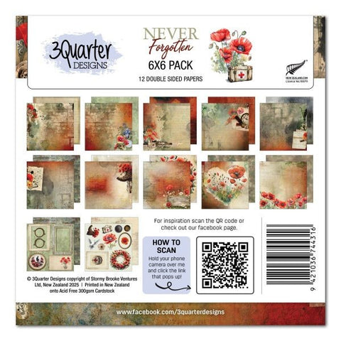 Never Forgotten - 6x6 Collectio Pack