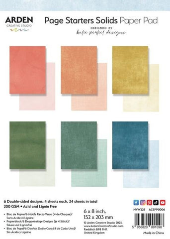 Page Starters - 6x8 Paper Pad - Solids
