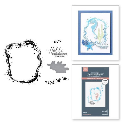 BetterPress Society - June 2025 Add On - Sea Bubble Border Press Plate & Die Set