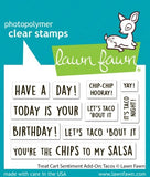 Treat Cart Sentiment Add-On:  Tacos - Clear Stamps